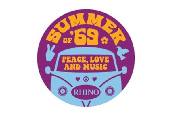 Rhino SUMMER OF 69: PEACE LOVE AND MUSIC logo