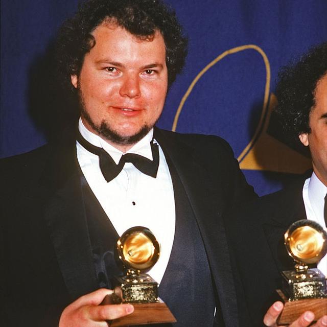 American musician Christopher Cross poses with a Grammy Award (one of several for his song 'Sailing'), New York, New York, February 25, 1981. (Photo by Allan Tannenbaum/Getty Images)