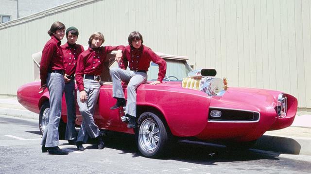 LOS ANGELES - 1966: The Monkees (L-R Mickey Dolenz, Michael Nesmith, Peter Tork and Davey Jones) pose for a portrait at the Sunset Gower Studios in 1966 in Los Angeles, California. (Photo by Michael Ochs Archives/Getty Images)