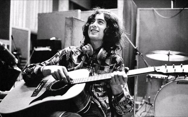 Jimmy Page in the studio 