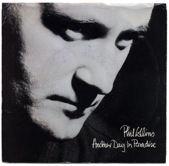 Another Day In Paradise de Phil Collins. #tipografiasmusicas #another