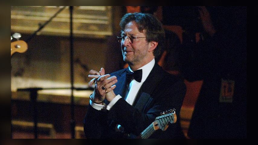Eric Clapton, presenter during 20th Annual Rock and Roll Hall of Fame Induction Ceremony - Show at Waldorf Astoria Hotel in New York City, New York, United States. (Photo by Jeff Kravitz/FilmMagic)
