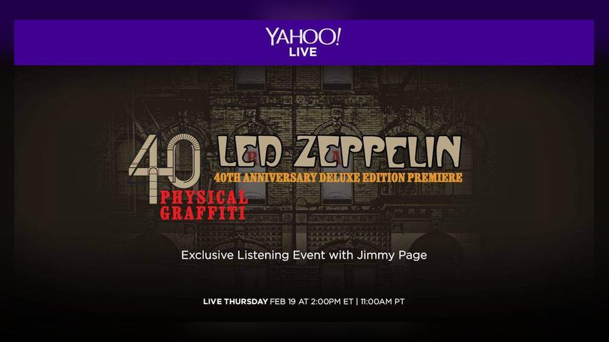 TOMORROW: Tune in to Yahoo Live for the Physical Graffiti Deluxe Edition Premiere and a Q&A with Jimmy Page